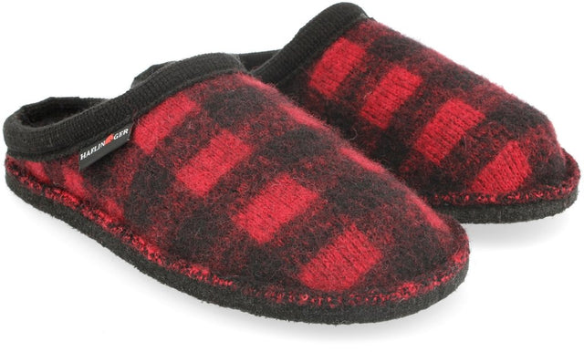 Plaid schwarz rot, Walkstoff