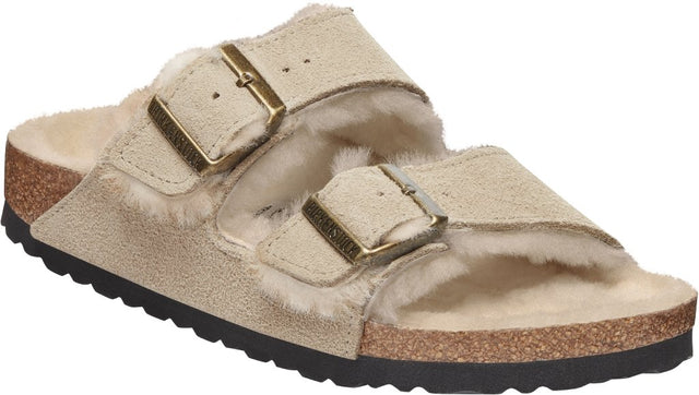 Arizona Shearling taupe, Suede Leather