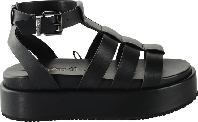 Noa Greek Sandal-vegan nappa-black