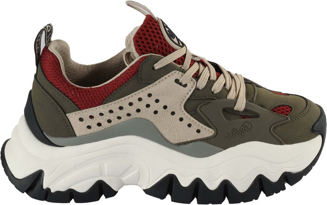 Trail One-vegan nubuck/mesh-khaki/red/cream