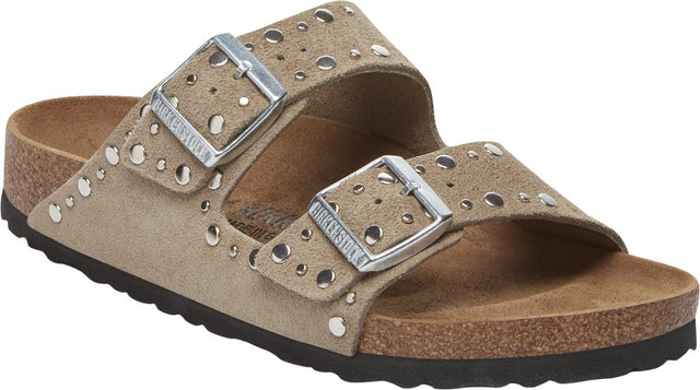 Arizona Rivet taupe, Suede Leather